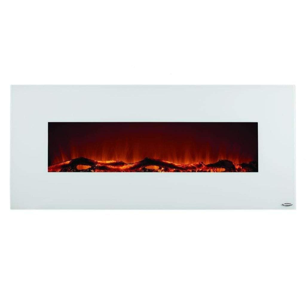 Touchstone Ivory White Wall-Mounted Fireplace