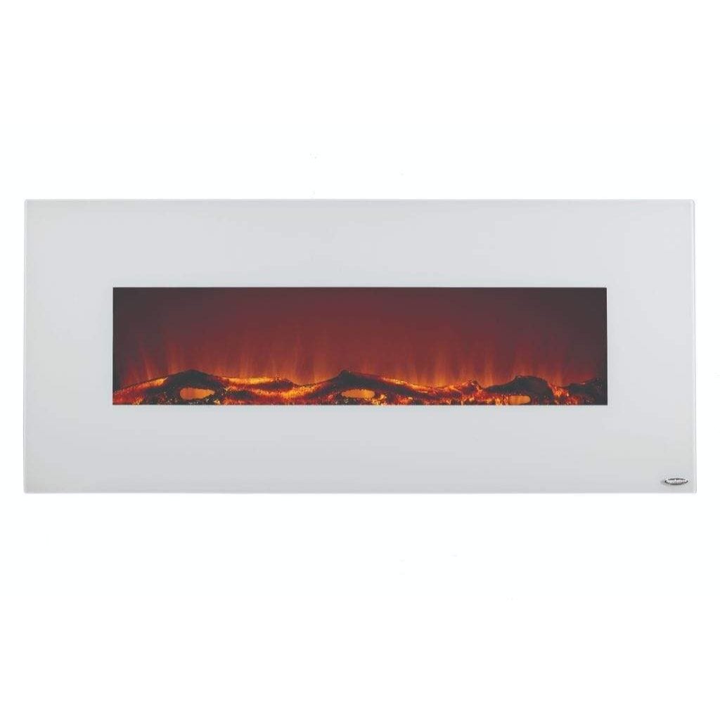 Touchstone Ivory White Wall-Mounted Fireplace