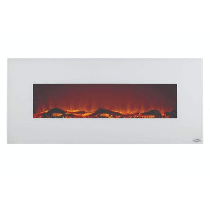 Touchstone Ivory White Wall-Mounted Fireplace