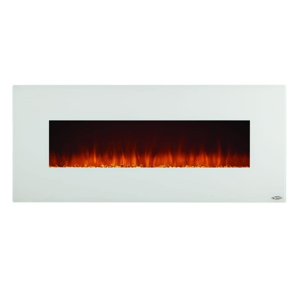 Touchstone Ivory White Wall-Mounted Fireplace