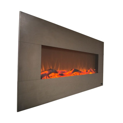 Touchstone Onyx 50" Stainless Steel Electric Fireplace