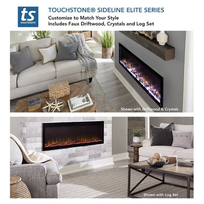 Touchstone Sideline Elite Smart 42" WiFi-Enabled Recessed Electric Fireplace (Alexa/Google Compatible)