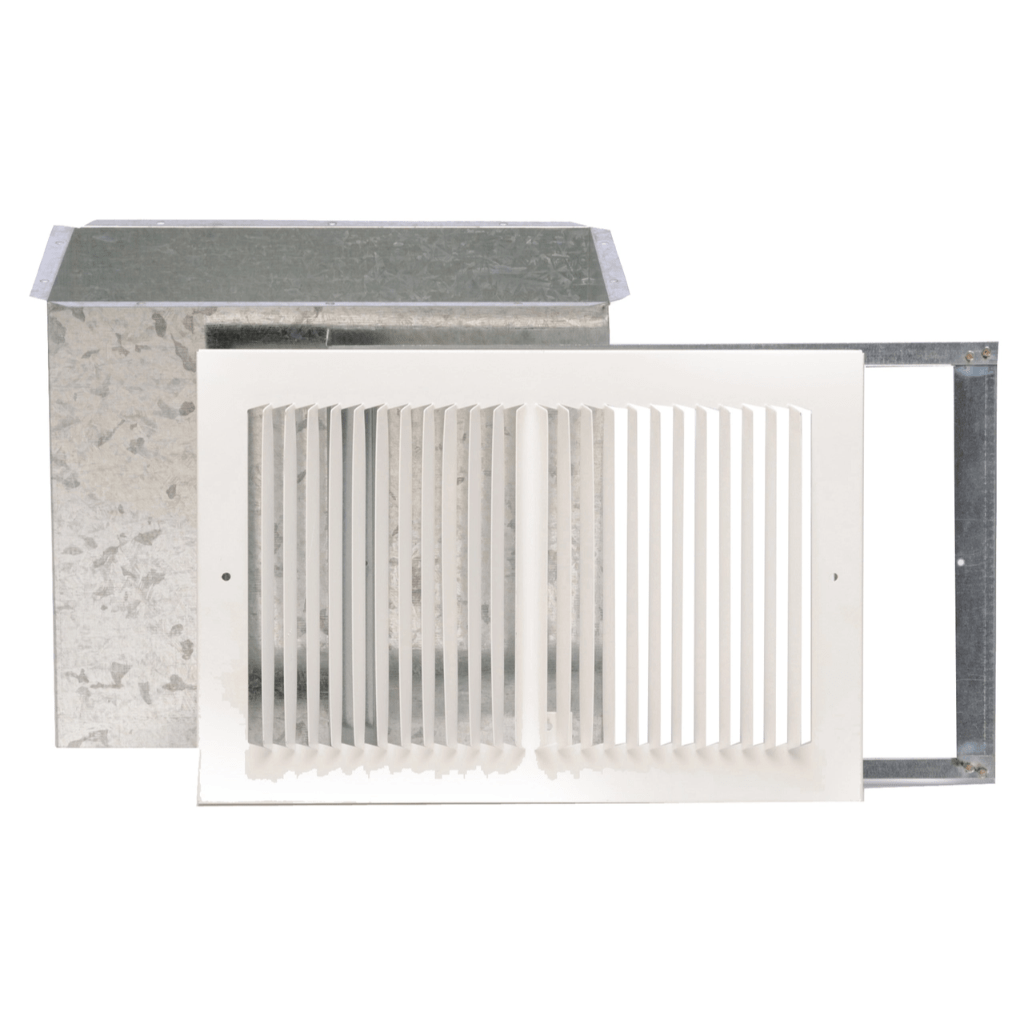 Williams Furnace Rear Outlet Register with 10” Boot and Damper for Forsaire Electric
